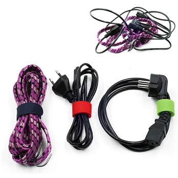 Hook and Loop cable tie strap kit/set 18X2cm,5 colors