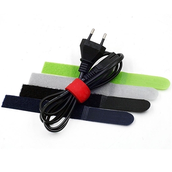 Hook and Loop cable tie strap kit/set 18X2cm,5 colors