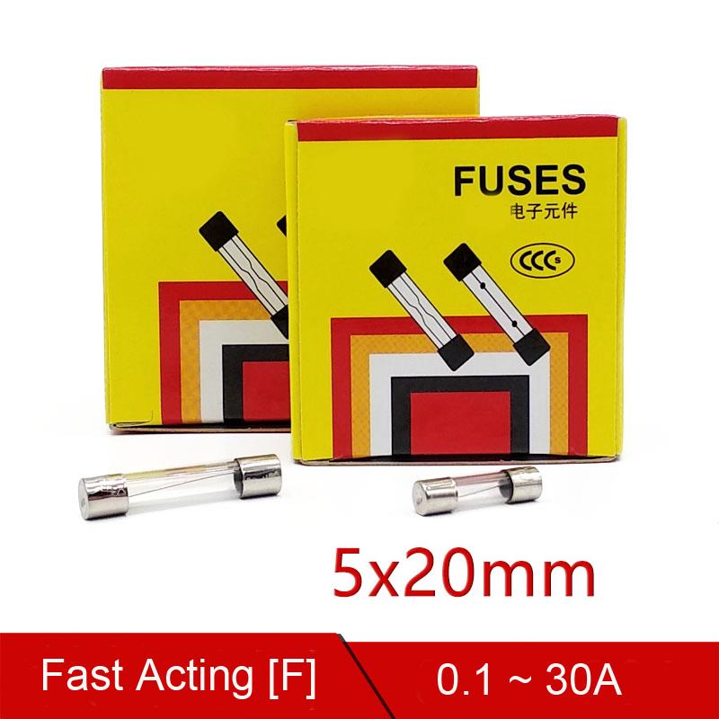 5X20MM FastBlow Fuse 250V Glass Fuse Fast Acting Fuse