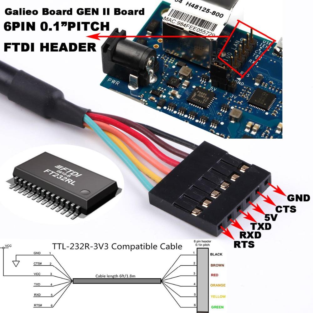 6pin FTDI FT232RL USB to TTL/RS232