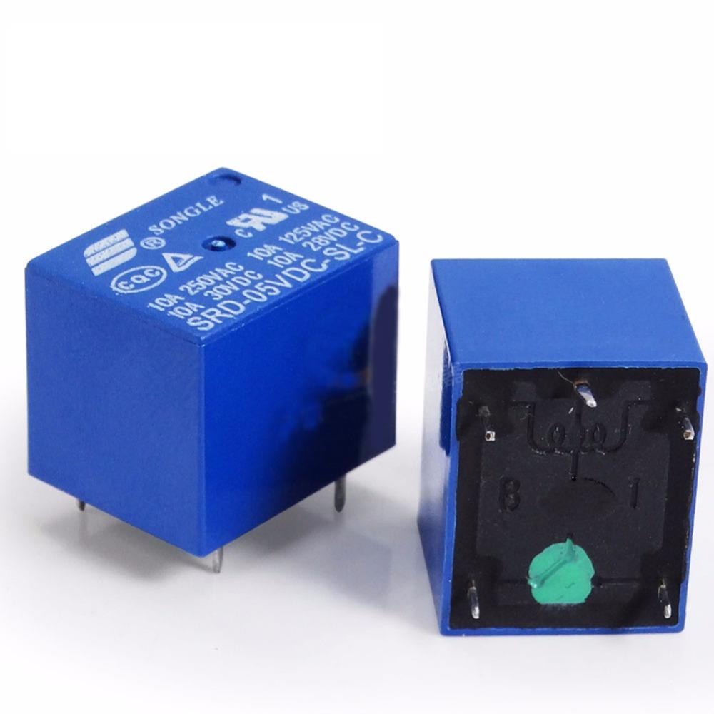 Power Relays PCB Type SRD05VDCSLC 5V 10A 250VAC 5PIN