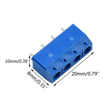 4pins 5.0/5.08mm PCB Connector Block Screw Terminals [10pcs Pack]