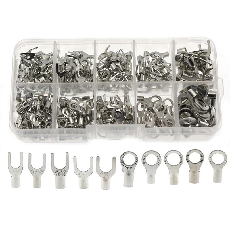 320PCS Cold Pressed OT/UT Fork Round Wire Connector Electrical Crimp