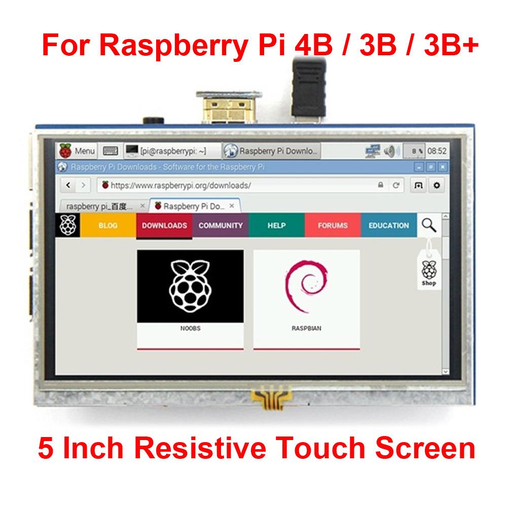 5 Inch TFT LCD HDMI Monitor with Touch Function for Raspberry Pi 3B/3B+/4B