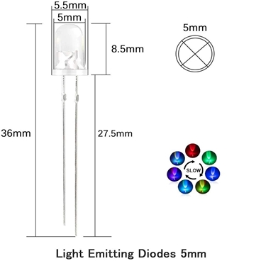 5mm Diffused RGB Slow Flashing LED Lamp