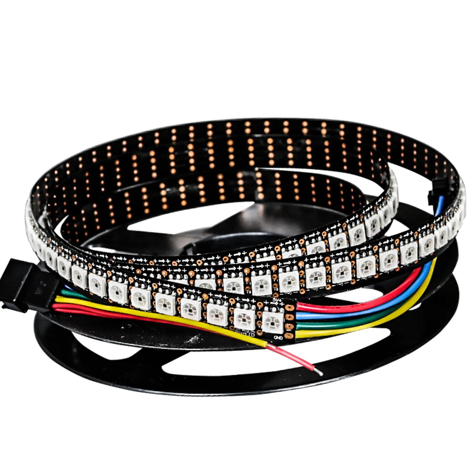 DC5V HD107S 144leds individually led pixel strip Black or White PCB [IP20, 1Meter]